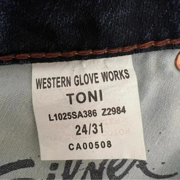 SILVER Toni Western Glove Works Bootcut Jeans Blue Wash Denim Size 24/31 NEW - Picture 9 of 12